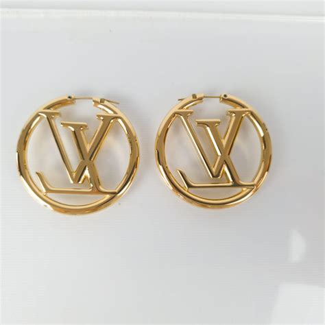 lv earrings hoop|louis vuitton small hoop earrings.